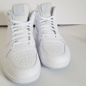 Jordan's heritage pure platinum white high tops